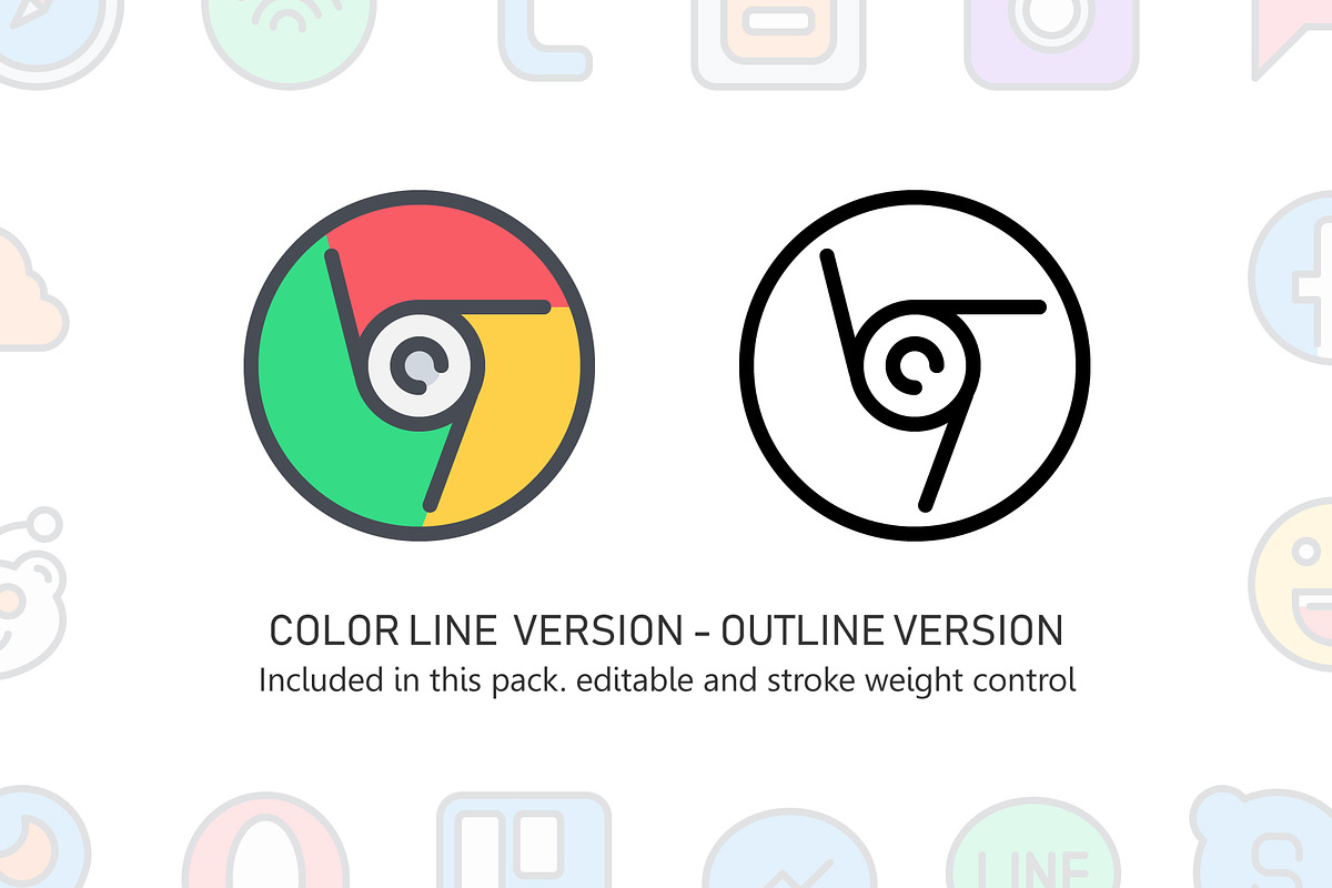 30 Social media icon, an Outline Icon by Just Icon (Photo 3 of 5)