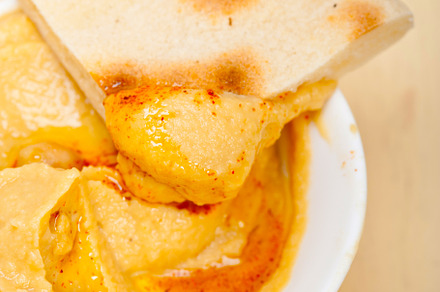 Hummus with pita bread, a Food & Drink Photo by keko64