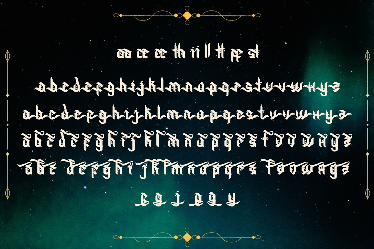 Sinevas - Modern Blackletter Font, a Blackletter Font by Dhabee (Photo 4 of 15)