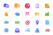 Glassmorphism Icon Set, a Finance Illustration by studiogstock (Thumbnail 1 of 3)