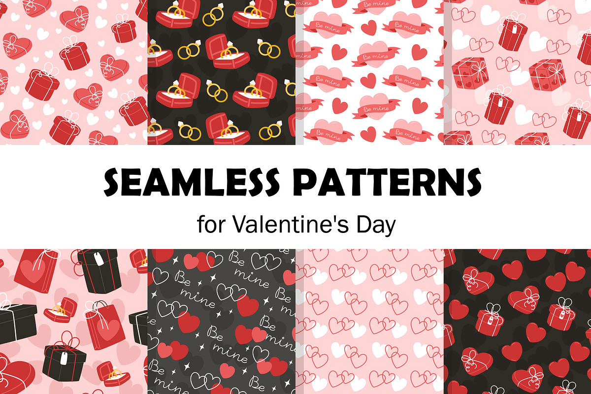 Valentine's Day - Seamless Patterns, a Pattern Graphic by YuskinKot (Photo 1 of 5)