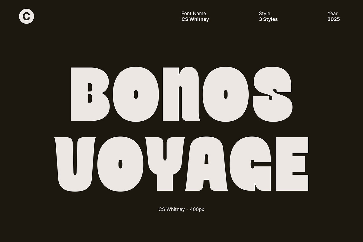 CS Whitney – Chunky Display Font, a Sans Serif Font by Craft Supply Co. (Photo 2 of 8)