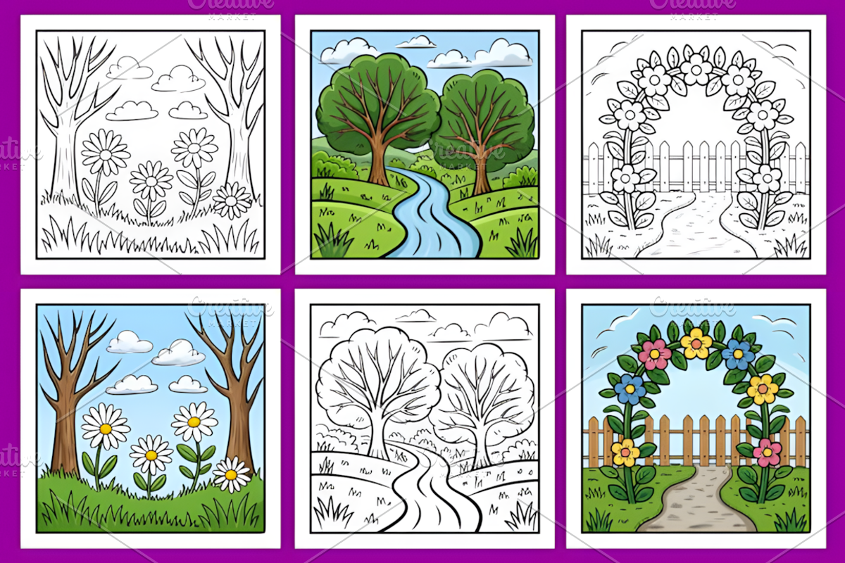 Mindful Nature Coloring Pages, a Decorative Illustration by Coco Bloom (Photo 3 of 6)