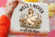 Spring Funny Chicken Sublimation PNG, an Illustration by OK Design (Thumbnail 5 of 6)