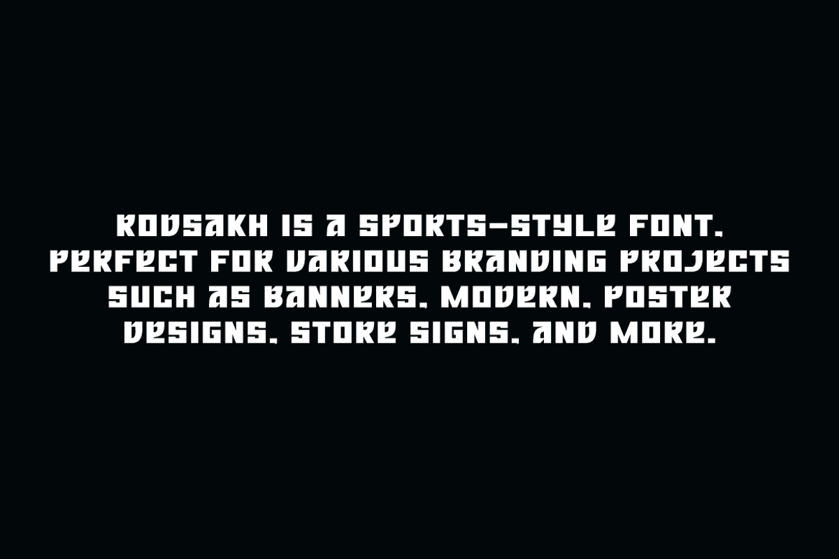 Rodsak - Sports Bold Font, a Sans Serif Font by Iqsiart Studio (Photo 6 of 8)