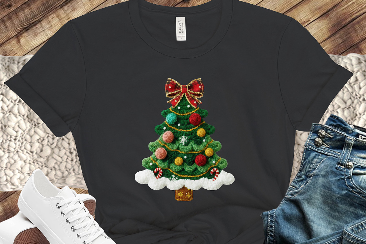 Coquette Faux Yarn Christmas Tree, an Illustration by designcity5 (Photo 2 of 8)