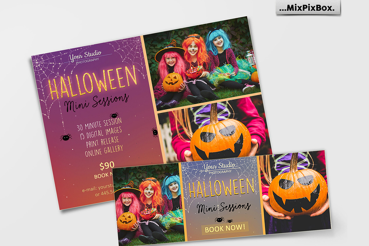 Halloween Mini Session Template, a Flyer Template by MixPixBox (Photo 1 of 2)