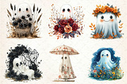 Halloween Floral Ghost Clipart, an Illustration by Dream Creation (Thumbnail 3 of 7)