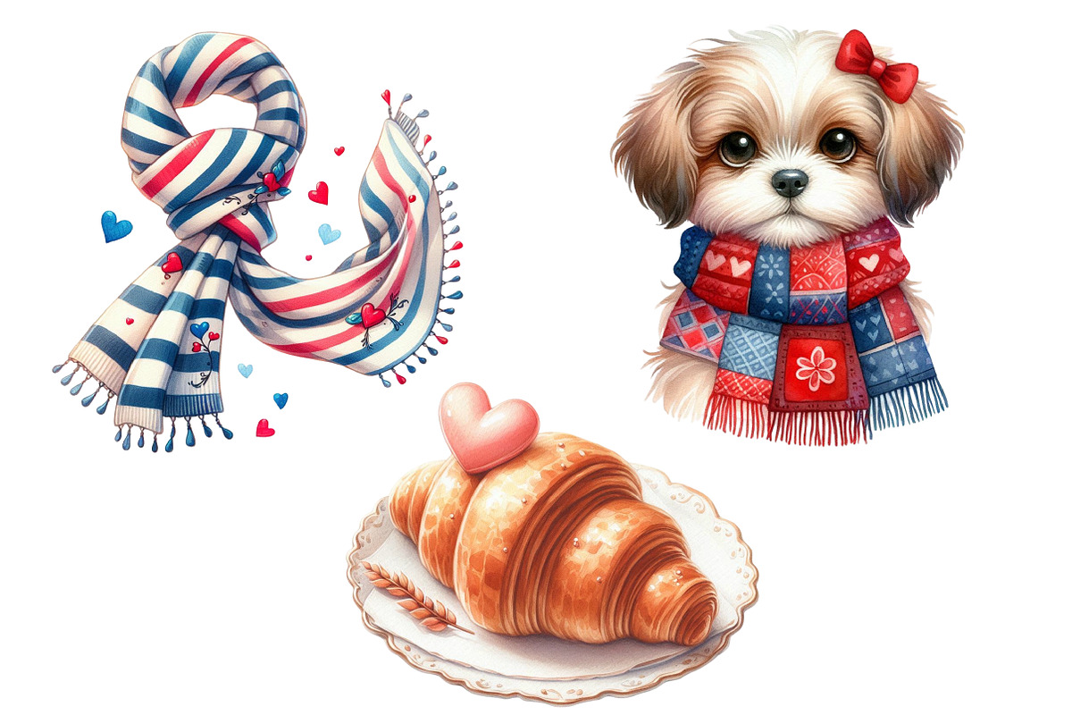 Parisian Valentine Day Clipart, an Illustration by Designworld (Photo 5 of 5)