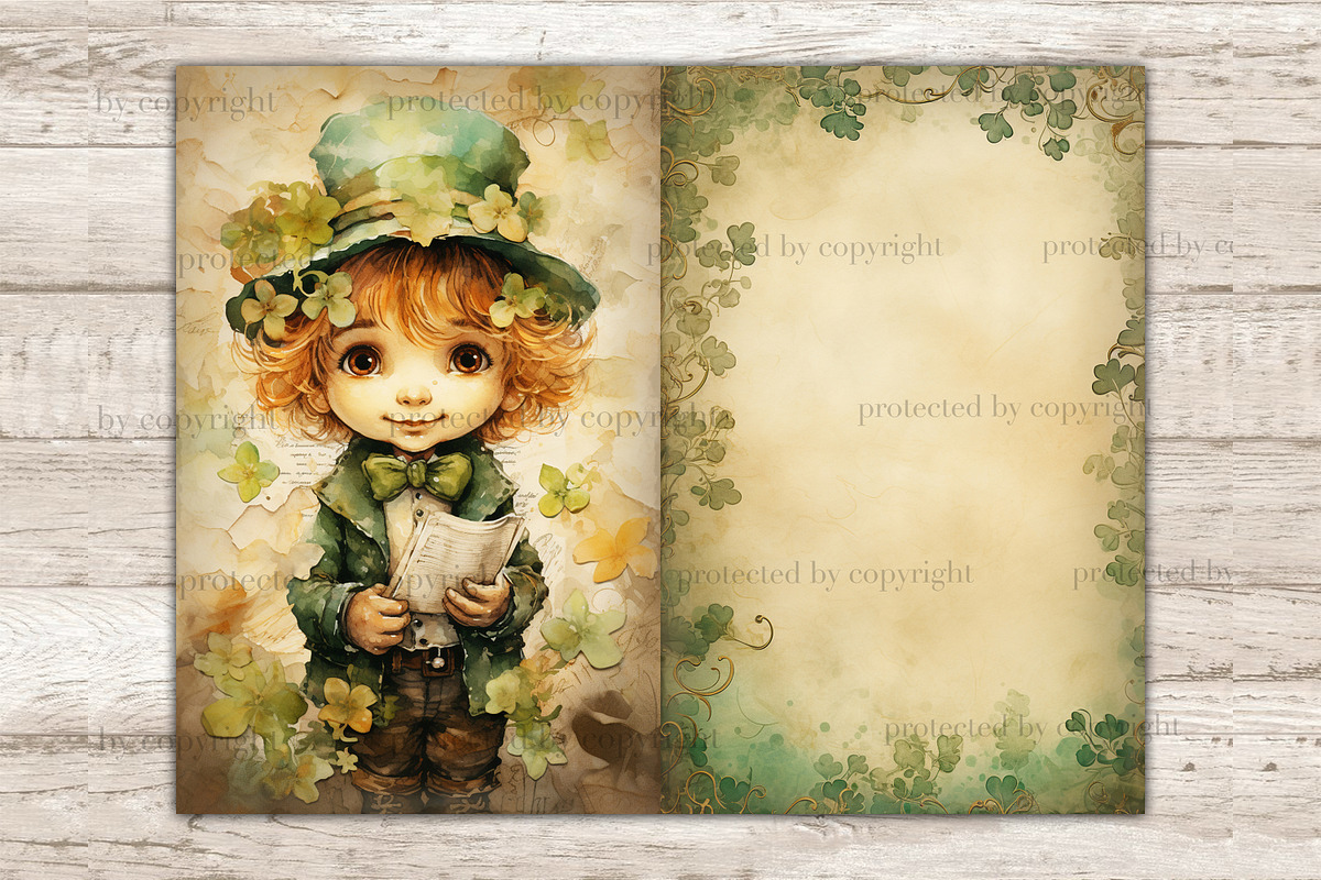 Cute Leprechaun Ephemera, a Seasonal Illustration by GlamArtZhanna (Photo 10 of 10)
