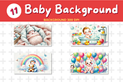 Watercolor Baby Background Baby Show, a Background Graphic by John_Walker (Thumbnail 2 of 4)