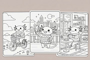 Axolotl Moments Coloring Printable, an Object Graphic by Image for Sale (Thumbnail 3 of 3)