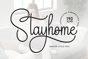 Stayhome Script Font