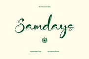 Samdays Font Handwritten Script, a Script Font by Koplexs Studio (Thumbnail 1 of 10)