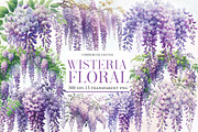 Wisteria Floral Garden Clipart, an Illustration by Designworld (Thumbnail 1 of 5)