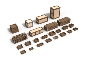 Aset Wooden Crate 3D