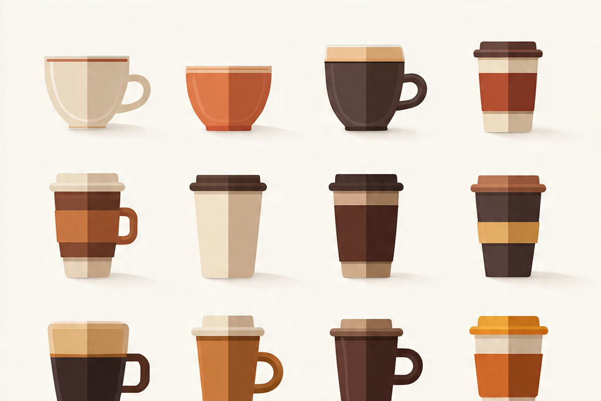 30 EPS. Coffee Cup Vector Icons, an Object Graphic by adenpinkstore (Photo 5 of 15)