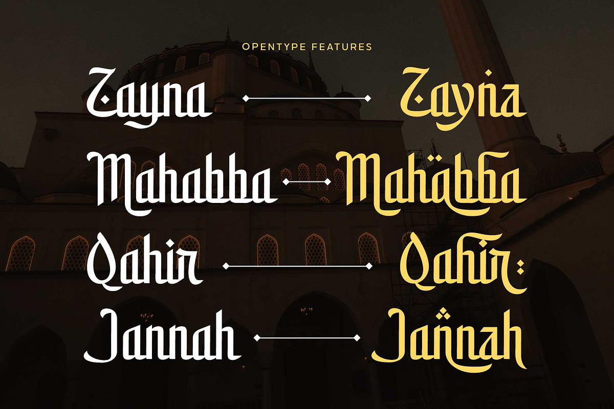 Shamirah - Arabic Style, a Script Font by Arterfak Project (Photo 7 of 12)