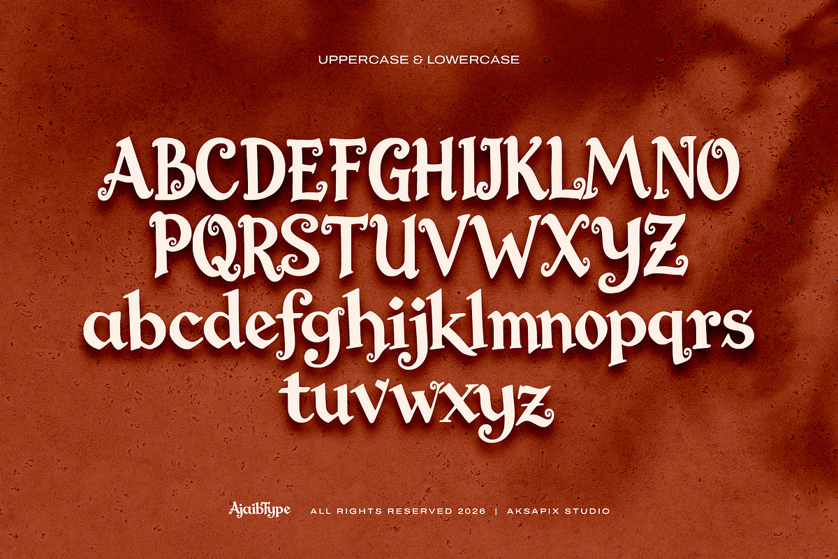 AjaibType - Display Font, a Serif Font by Aksapix Studio (Photo 2 of 7)