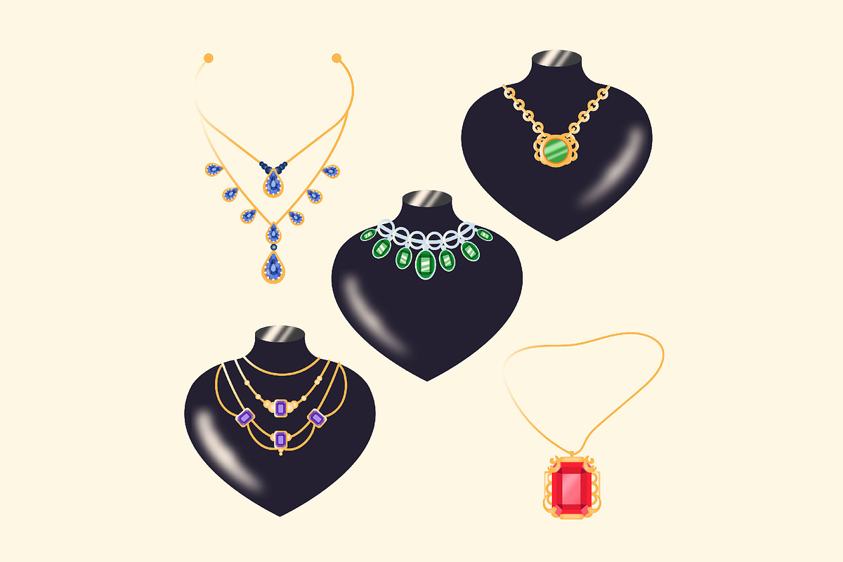 Necklace Asset Illustration, an Object Illustration by graphicook