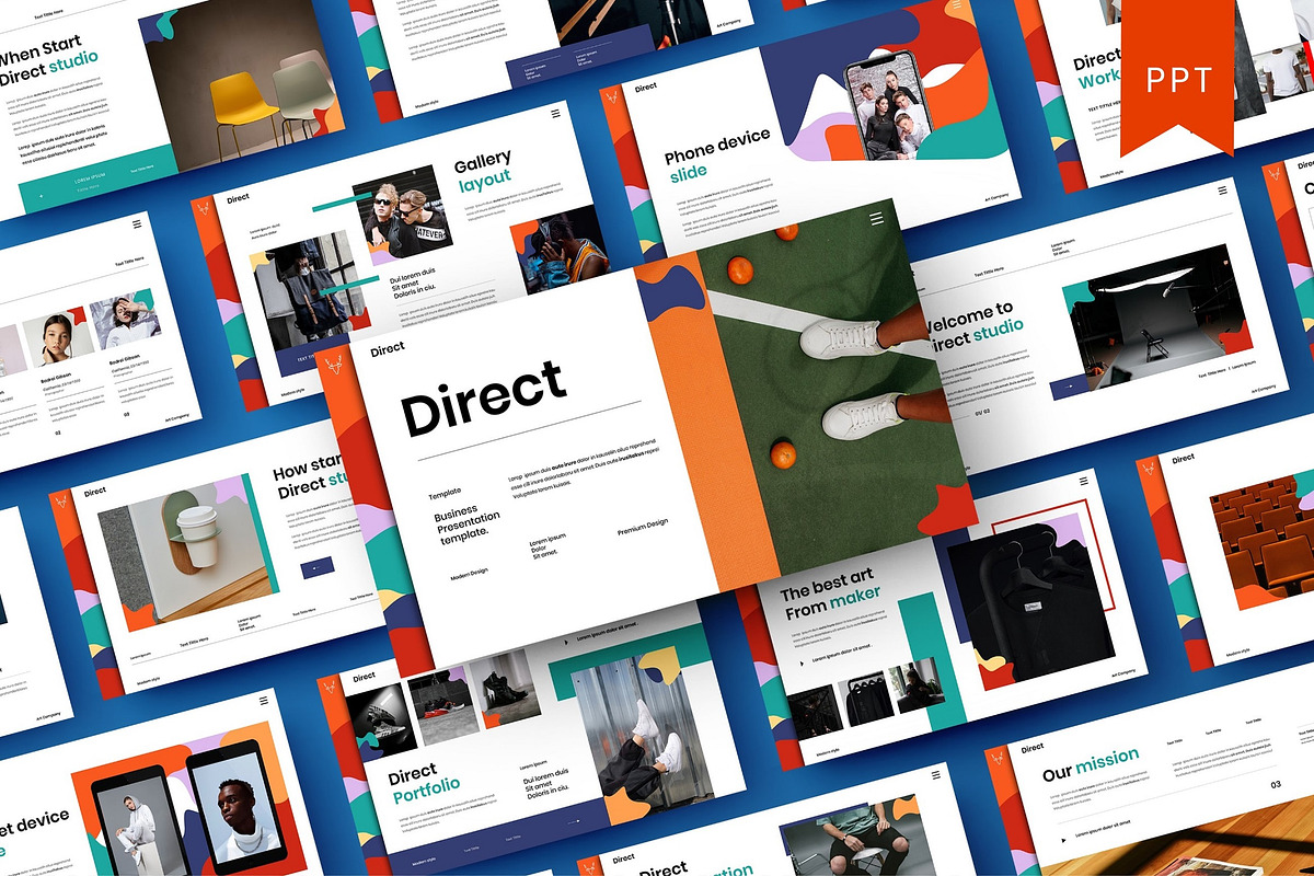 Direct – Business PowerPoint Templat, a Presentation Template by Dens Creative Studio (Photo 1 of 6)