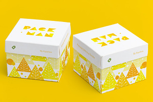 Cube Gift Box Mockup 03