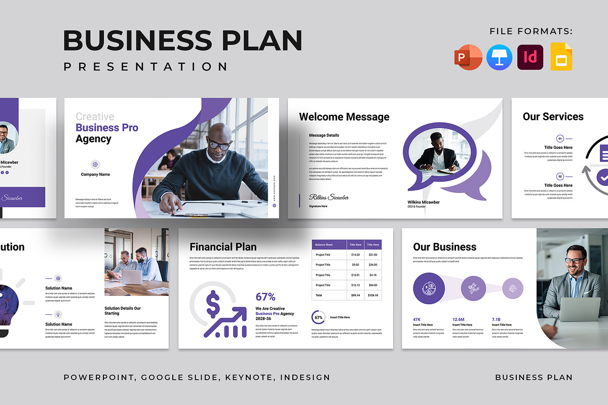 Business Plan PowerPoint Template, a Presentation Template by Pixelpick (Photo 1 of 5)