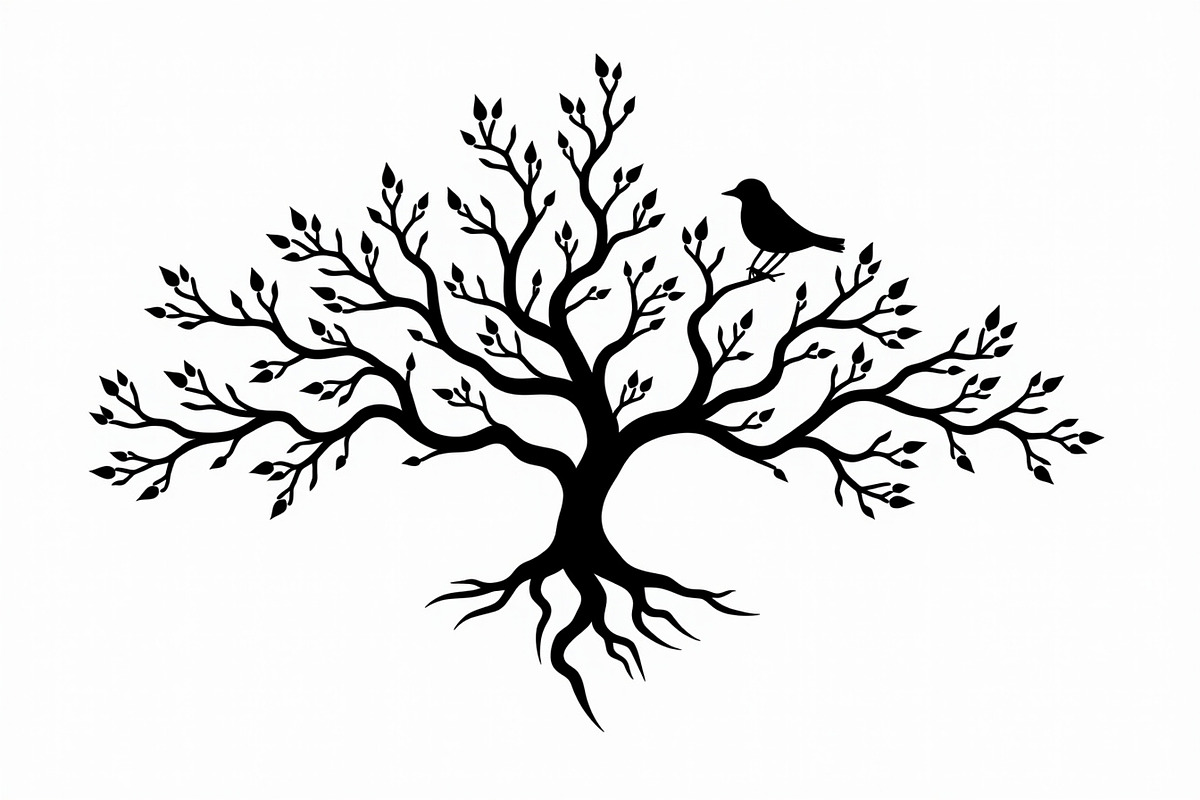Tree Roots Silhouette Vector Pack, an Illustration by hafijul (Photo 8 of 8)