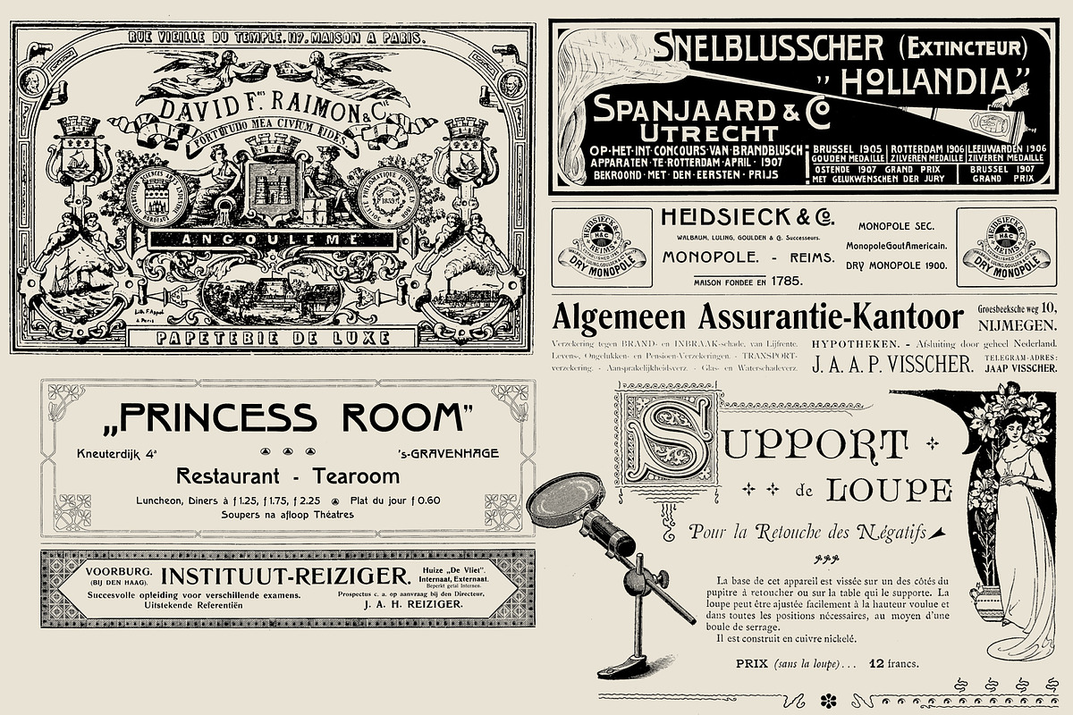 Vintage Advertising Overlays, an Illustration by ephemoire (Photo 3 of 8)