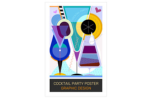 Cocktail Party Poster Design, a Graphic by danjazzia