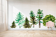 Watercolor Tree Clipart, an Illustration by Belusuab (Thumbnail 5 of 10)