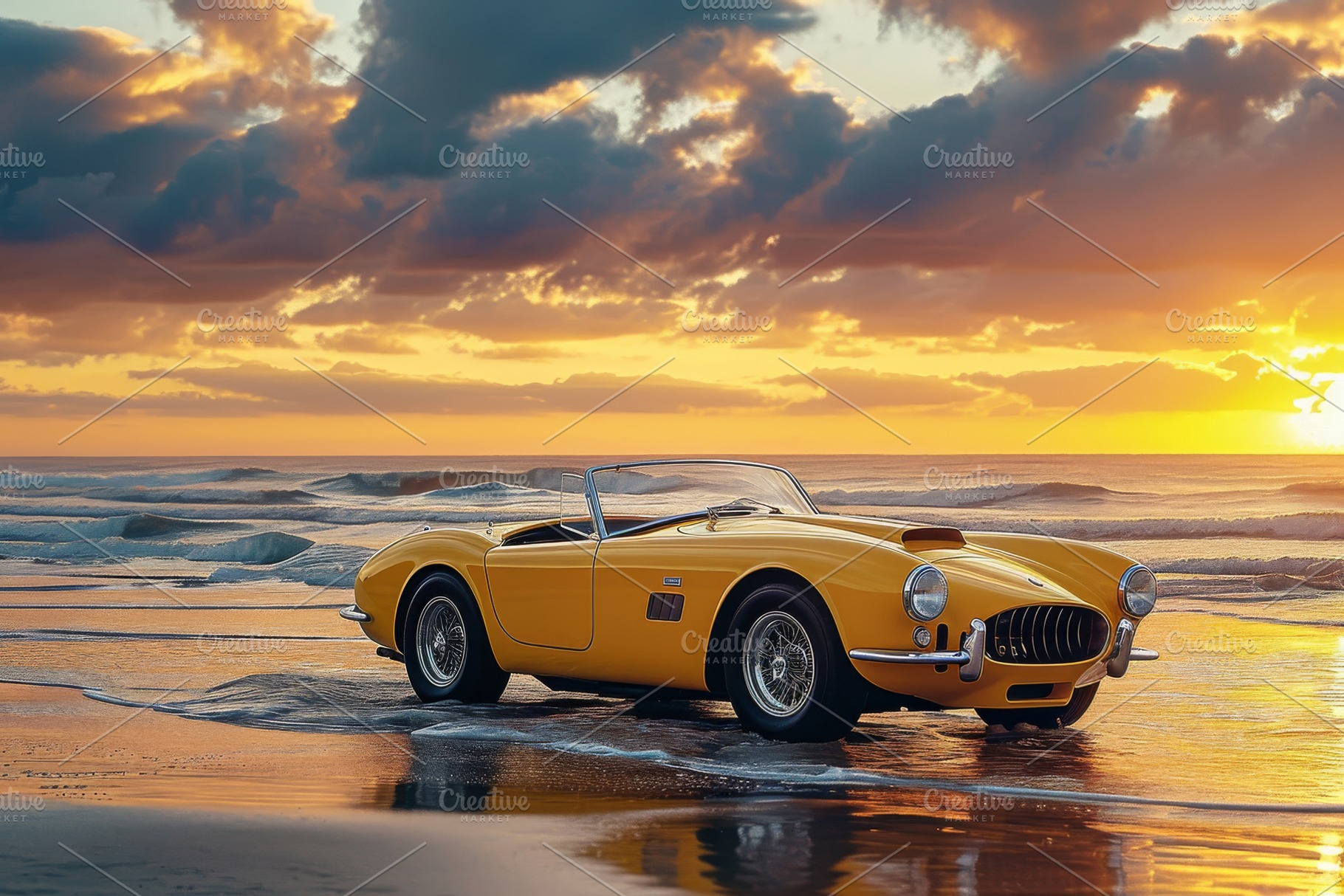 A yellow sports car is parked on the, a Photo by Iftikhar Alam