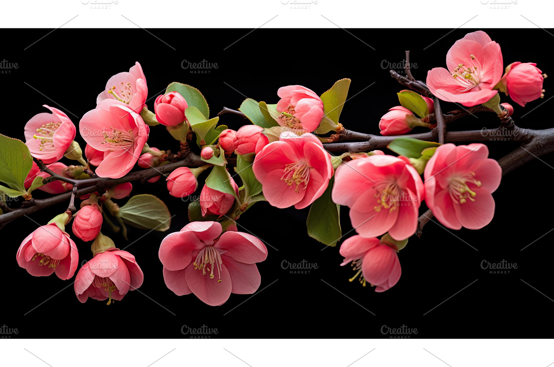 bloom flowering quince ai generated, a Nature Photo by pikepicture