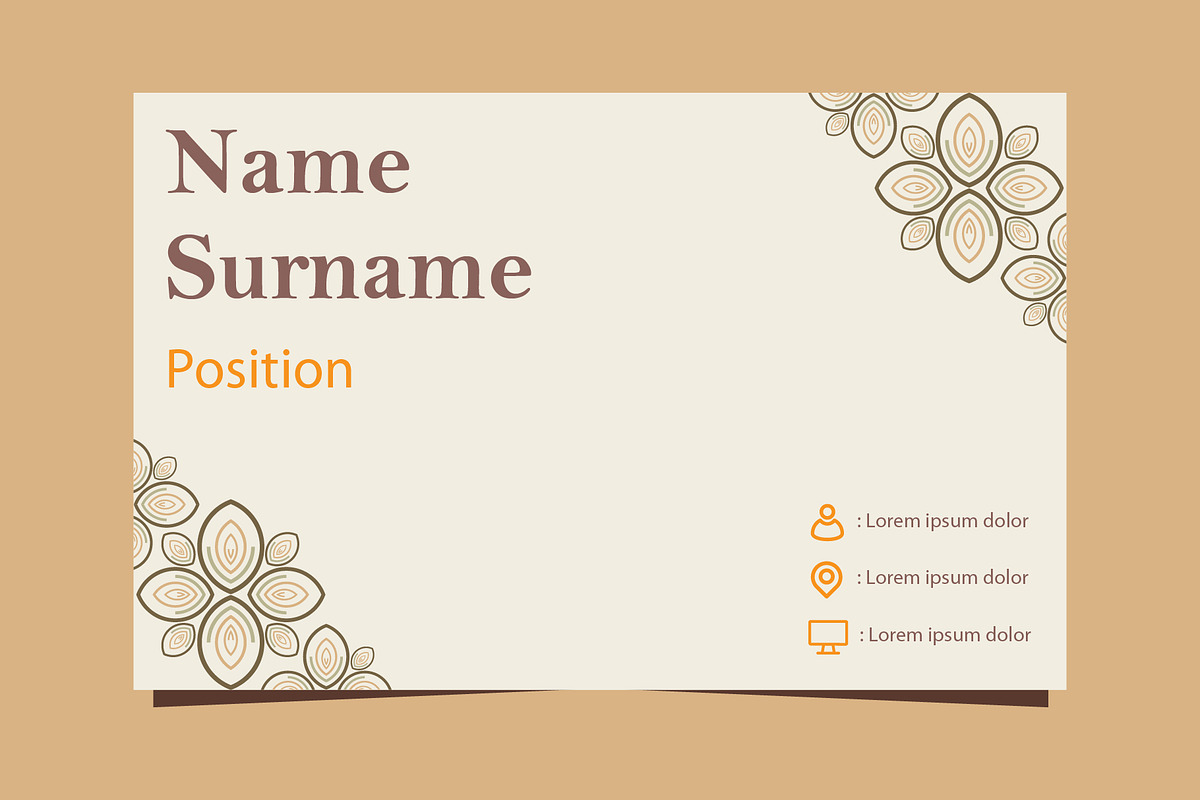 Natural Floral Business card, a Marketing Template by sekitarief (Photo 3 of 3)
