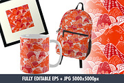 Oriental mountain kimono pattern, a Pattern Graphic by angychan (Thumbnail 4 of 4)