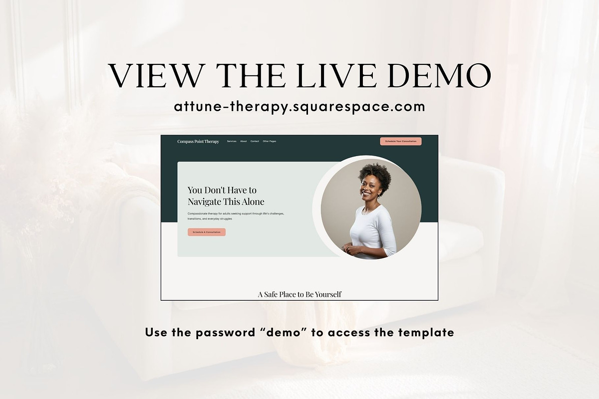Squarespace Website for Therapist, a Squarespace Template by Pretty Boss Designs (Photo 6 of 6)