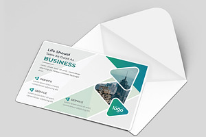 Post Card Design Template, a Card Template by ZAAS
