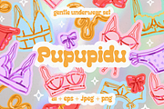Gentle underwear set. Female clothes, an Object Graphic by My.Ordinarty (Thumbnail 1 of 8)