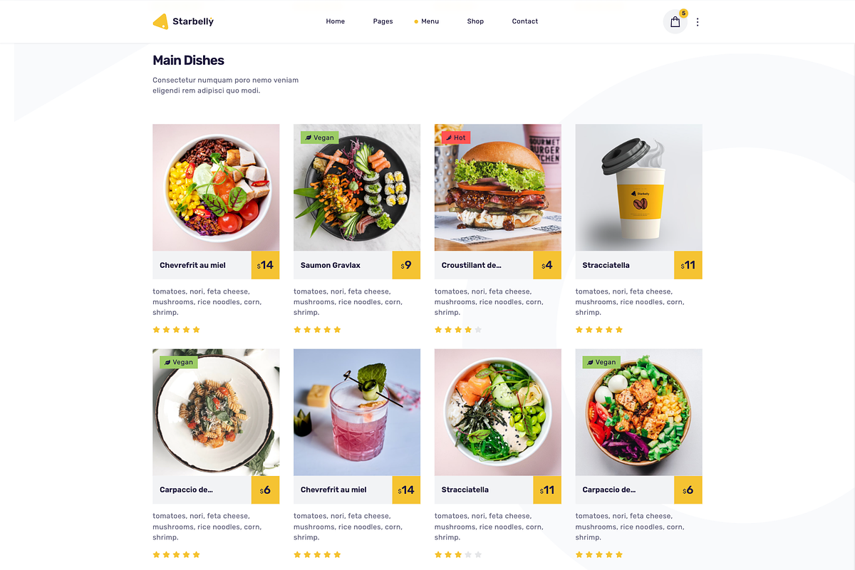 Restaurant & Cafe HTML Template, a HTML Template by UInstrument (Photo 7 of 11)