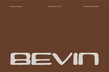 Bevin - Retro Display Font