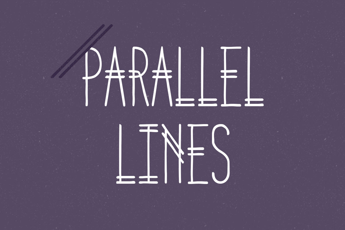 Parallel Lines, a Font by Lauren Ashpole (Photo 1 of 4)