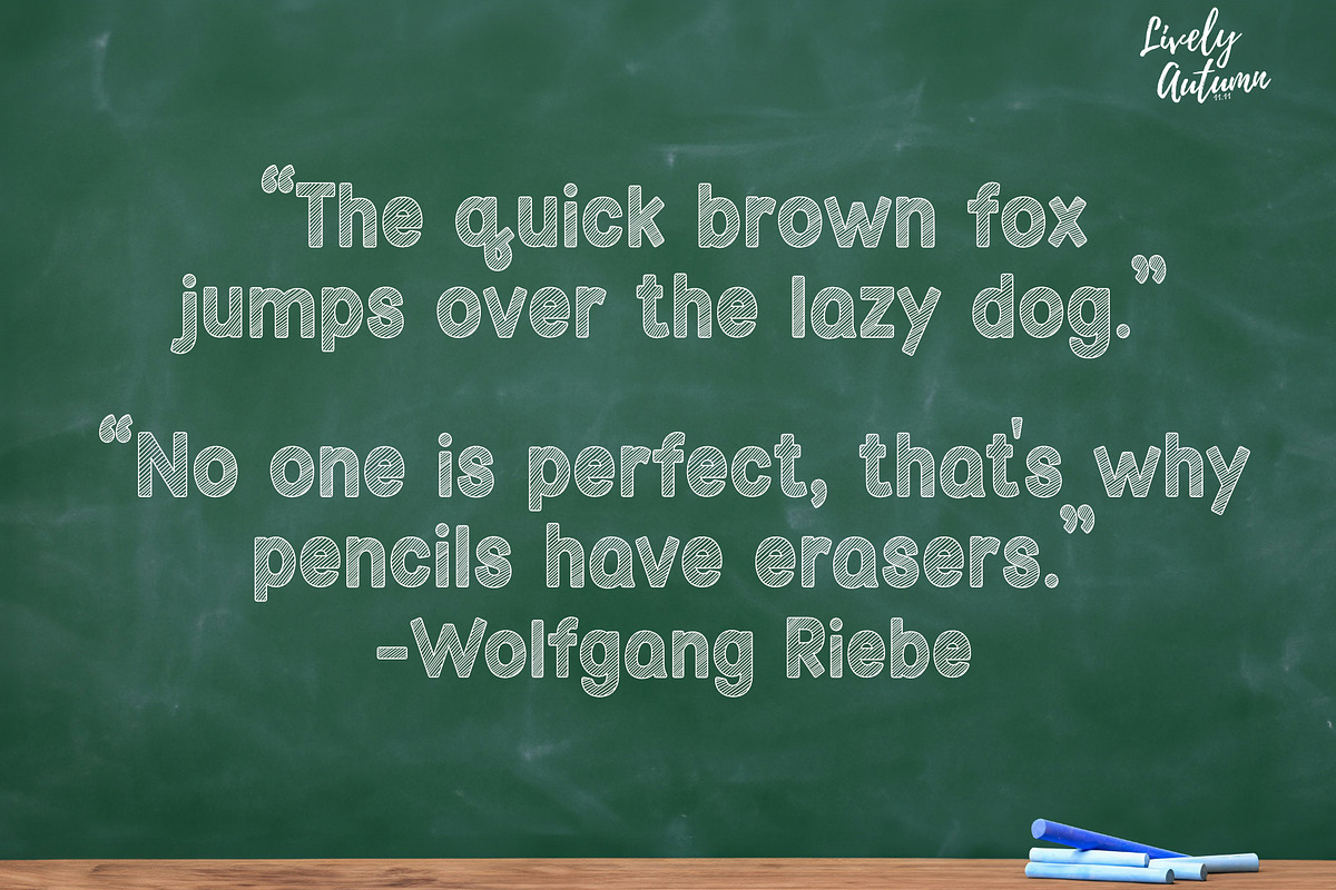 Chalkboard Font, a Sans Serif Font by LivelyAutumn11.11 (Photo 4 of 4)