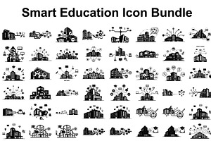 Smart Education Icon Bundle, a Graphic by hafijul