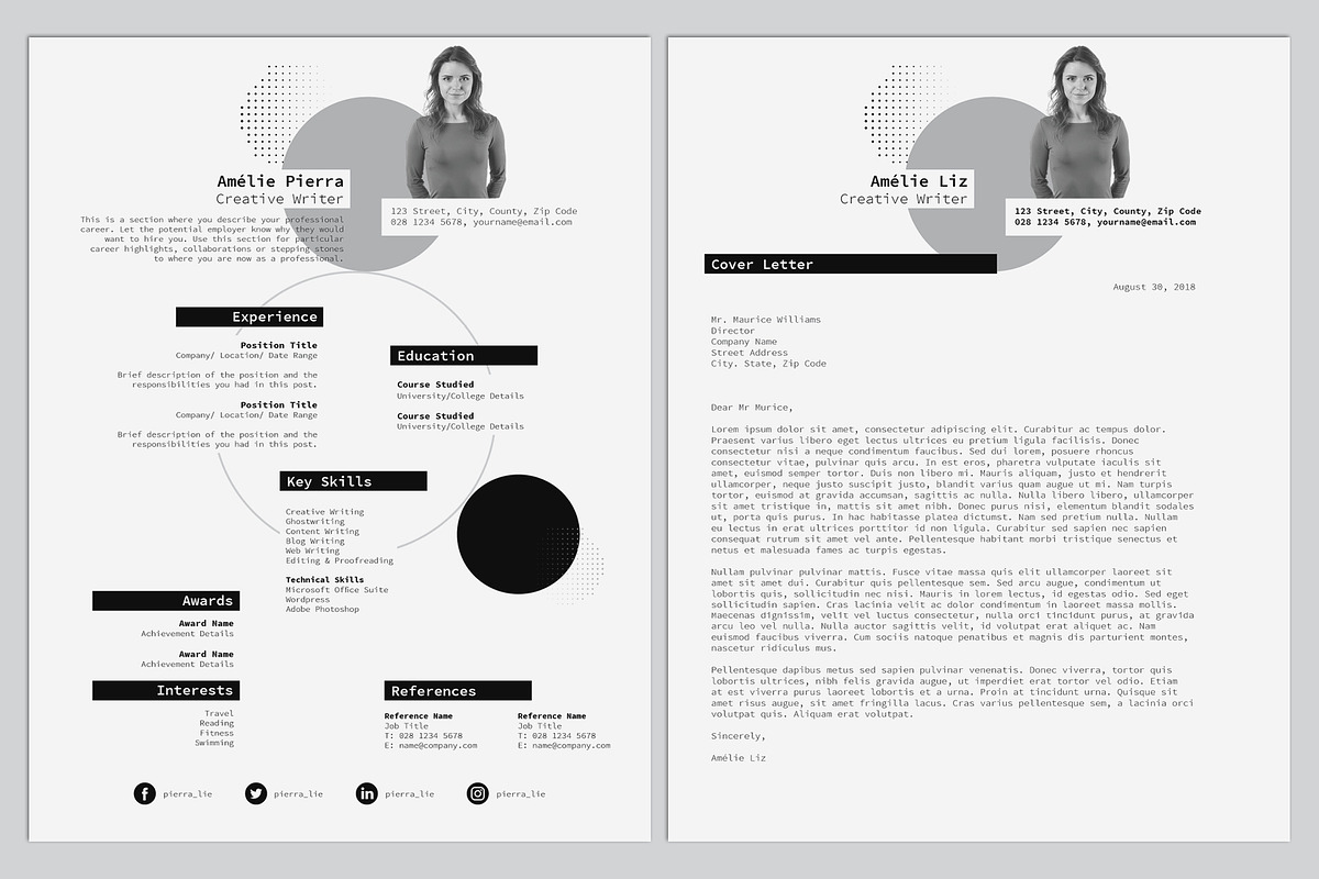 Resume Template & Business Card, a Resume Template by TH Pixel (Photo 2 of 5)