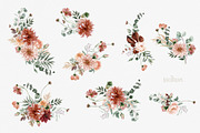 Terracotta Fall Floral Clipart, an Illustration by ReachDreams (Thumbnail 4 of 10)