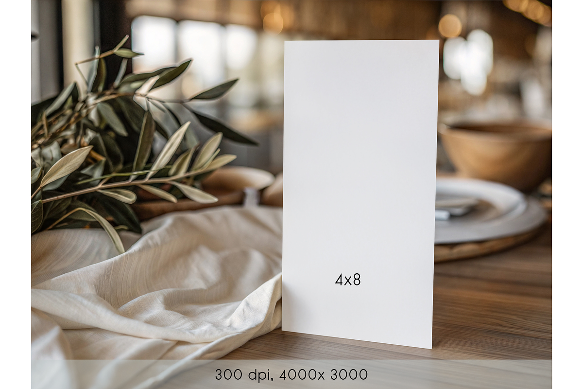 Rustic Olive Table Menu Mockup, a Product Mockup by MockupWizard (Photo 2 of 4)