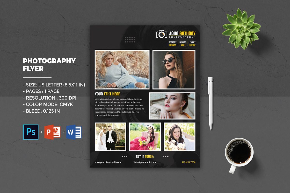 Photography Flyer Template | Studio, a Flyer Template by Designscozy