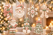 Santa Snowman Tree Ornament 3D STL, a Scene 3D Model by Layerology (Thumbnail 2 of 4)