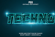 Techno Neon 3d Psd Text Effect, a Layer Style Add-On by bdrobin (Thumbnail 2 of 2)