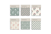 Farmhouse BlockPrint Floral Patterns, a Pattern Graphic by Mieken Petra Designs (Thumbnail 2 of 4)